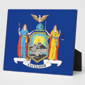 New York State Flag Plaque Fotoplaat (Zijkant)