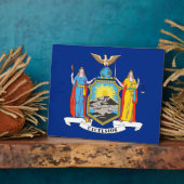 New York State Flag Plaque Fotoplaat (Zijkant)