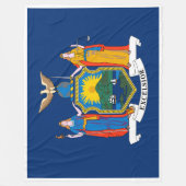 New York State Flag Print Patriottisch Fleece Deken (Voorkant)