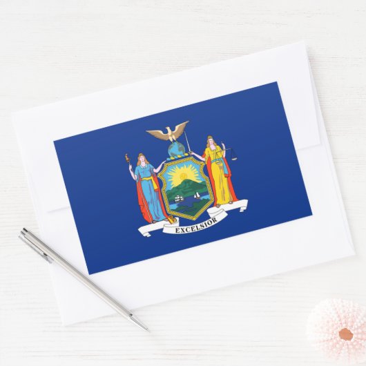 New York State Flag Sticker (Envelop)