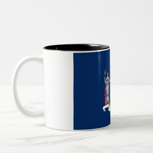New York State Flag Two-Tone Coffee Mok (Links)