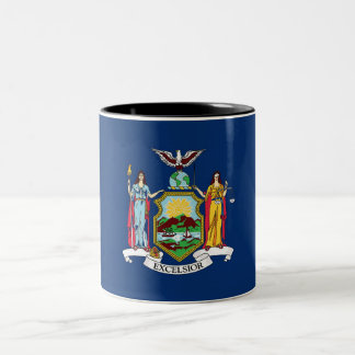New York State Flag Two-Tone Coffee Mok