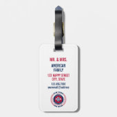 New York State Gepersonaliseerde Gift Bagagelabel (Achterkant verticaal)