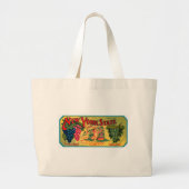 New York State Grapes Grote Tote Bag (Voorkant)