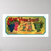 New York State Grapes Poster (Voorkant)