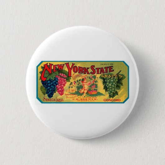 New York State Grapes Ronde Button 5,7 Cm (Voorkant)