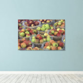 New York State Macintosh appels in manden Canvas Afdruk (Insitu (Houten vloer))