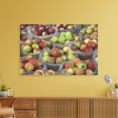 New York State Macintosh appels in manden Canvas Afdruk (Insitu (Woonkamer))
