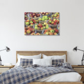 New York State Macintosh appels in manden Canvas Afdruk (Insitu (Slaapkamer))