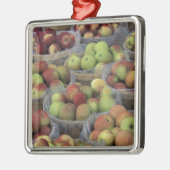 New York State Macintosh-appels in manden Metalen Ornament (Links)