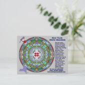 New York State Mandala Briefkaart (Staand voorkant)