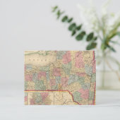 New York State Map door Mitchell Briefkaart (Staand voorkant)