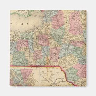 New York State Map door Mitchell Magneet