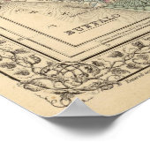 New York State Map door Mitchell Poster (Hoek)