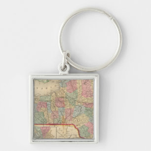 New York State Map door Mitchell Sleutelhanger