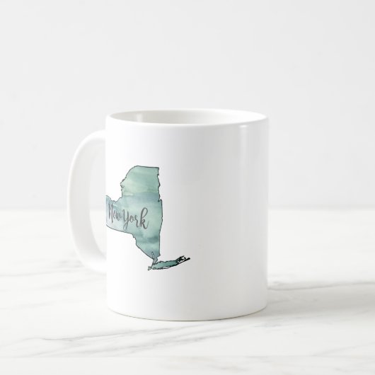 New York State Map Koffiemok (Voorkant links)