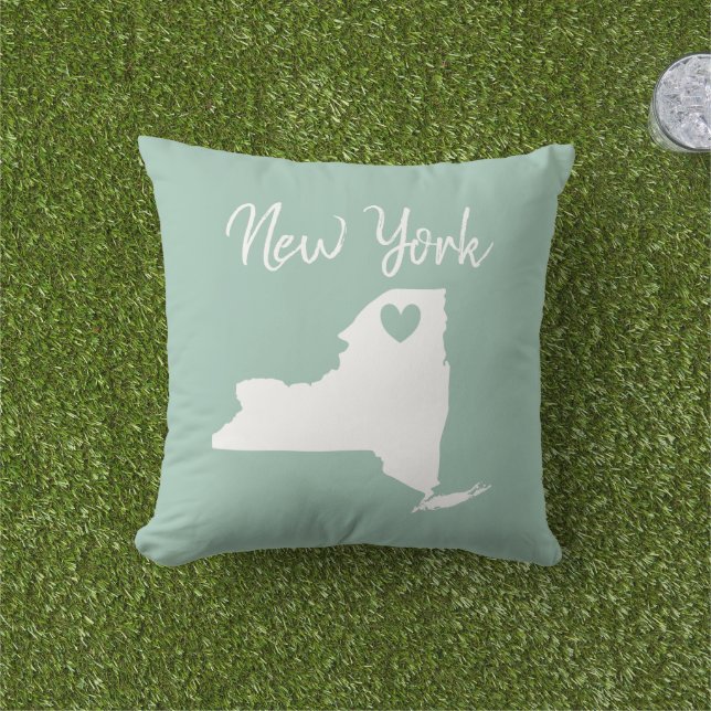 New York State map love home Sierkussen (Gras)