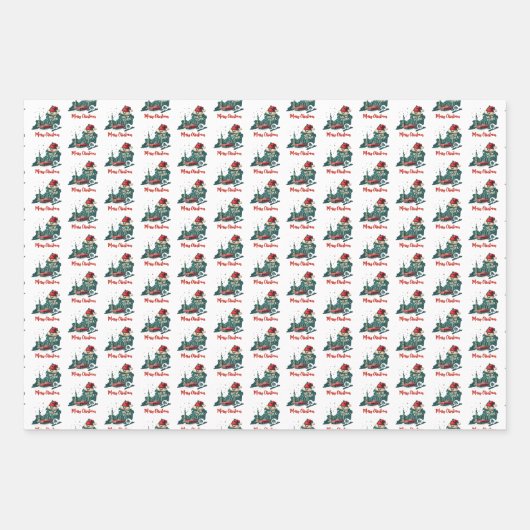 New York State Merry Christmas Aangepaste tekst Inpakpapier Vel (Voorkant 2)