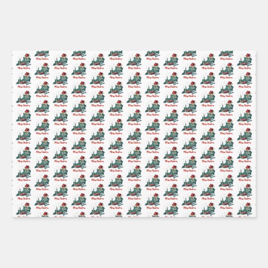 New York State Merry Christmas Aangepaste tekst Inpakpapier Vel (Voorkant)