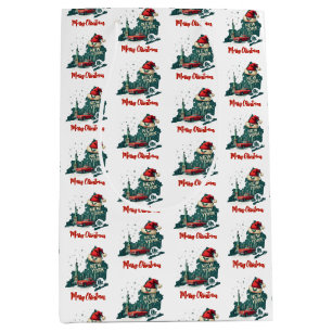 New York State Merry Christmas Aangepaste tekst Medium Cadeauzakje