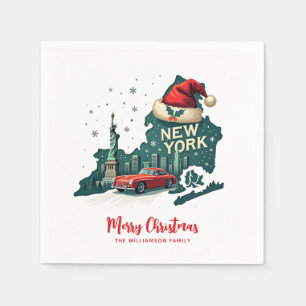 New York State Merry Christmas Custom Holiday Servet