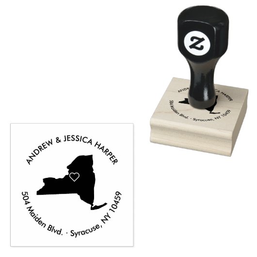 New York State Moving Aankondiging Adres Stempel (Gestempeld)