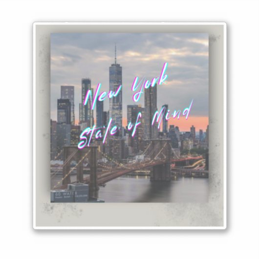 New York State of Mind Aesthetic vinyl Sticker  (Voorkant)