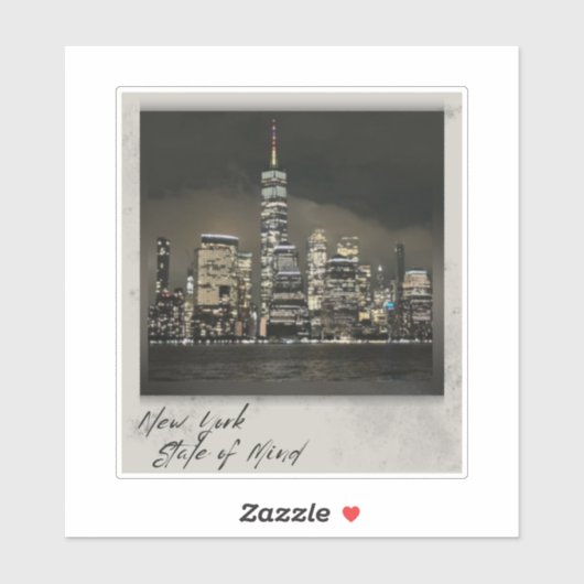 New York State of Mind, City Lights vinyl Sticker  (Vel)