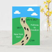 New York State - Pathway to Freedom: Blank Kaart (Gele Bloem)