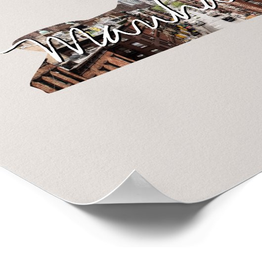 New York State Photo insert and town name Poster (Hoek)