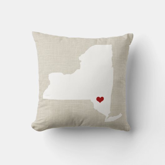 New York State Pillow gepersonaliseerd Kussen (Voorkant)