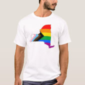 New York State Pride LGBTQ Progress Pride T-shirt (Voorkant)