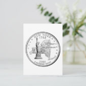 New York State Quarter Briefkaart (Staand voorkant)