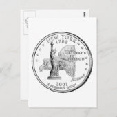 New York State Quarter Briefkaart (Voorkant / Achterkant)