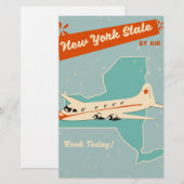 New York State retro poster. Briefpapier (Voorkant / Achterkant)