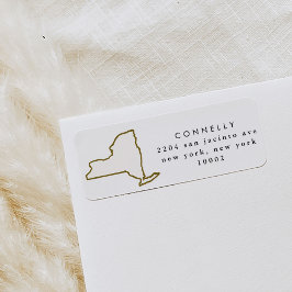 New York State Return-adreslabels Etiket