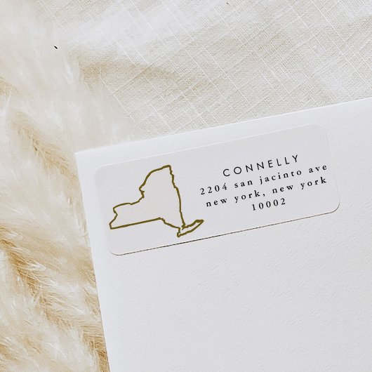 New York State Return-adreslabels Etiket