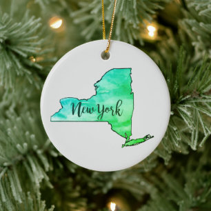 New York State Schildering Illustratie Ornament