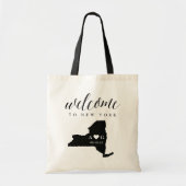 New York State Silhouette Wedding Welkom Tas (Voorkant)