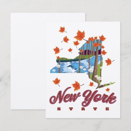 New York State Travel poster (Voorkant / Achterkant)