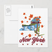 New York State Travel poster Briefkaart (Voorkant / Achterkant)