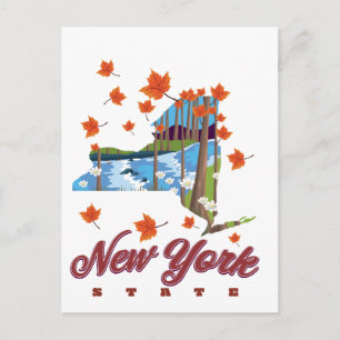 New York State Travel poster Briefkaart