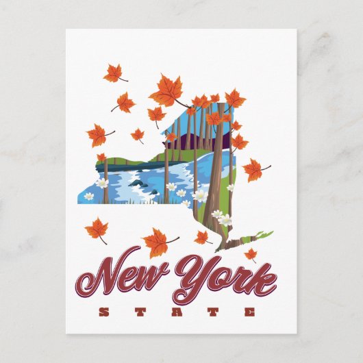 New York State Travel poster Briefkaart (Voorkant)