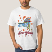 New York State Travel poster T-shirt (Voorkant)