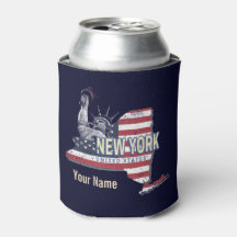 New York State United States Retro Map  USA