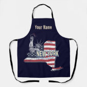 New York State United States Retro Map  USA Schort (Voorkant)