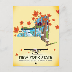 New York State Vintage-poster Briefkaart