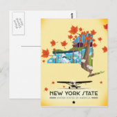 New York State Vintage-poster Briefkaart (Voorkant / Achterkant)