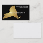 New York State Visitekaartje Metallic Gold (Voorkant / Achterkant)