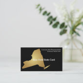 New York State Visitekaartje Metallic Gold (Staand voorkant)